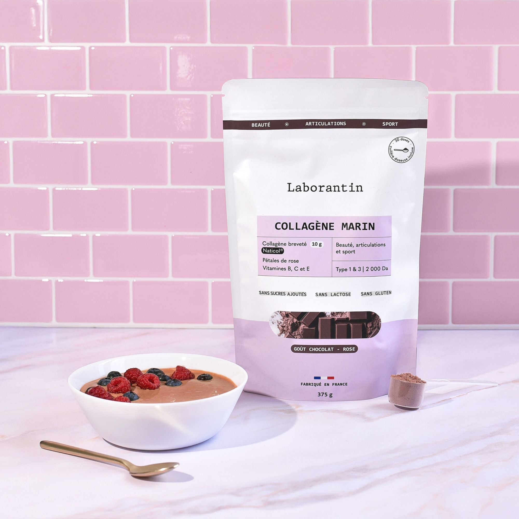 Collagène Chocolat Rose_Laborantin