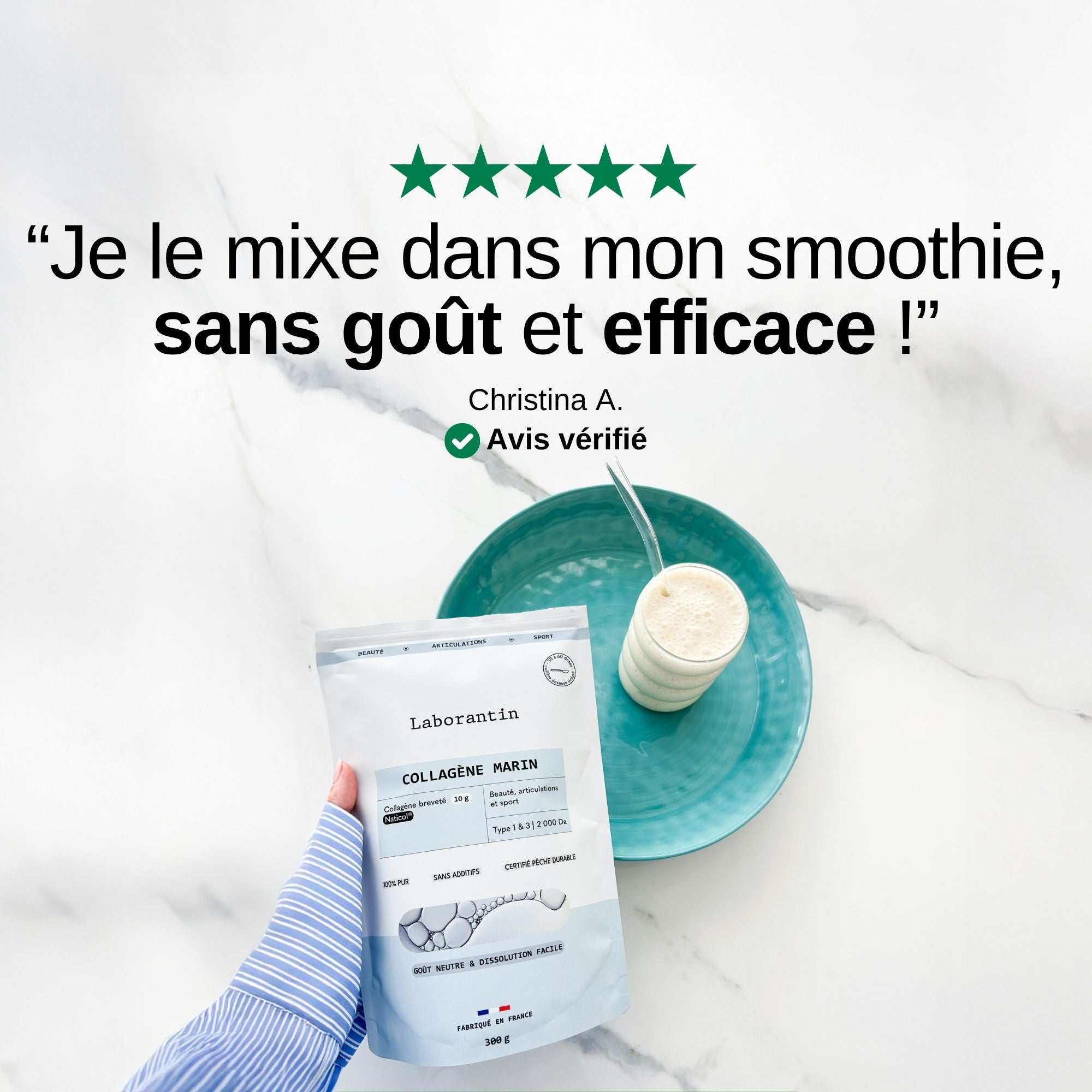 Avis client Collagène en poudre Neutre_Laborantin