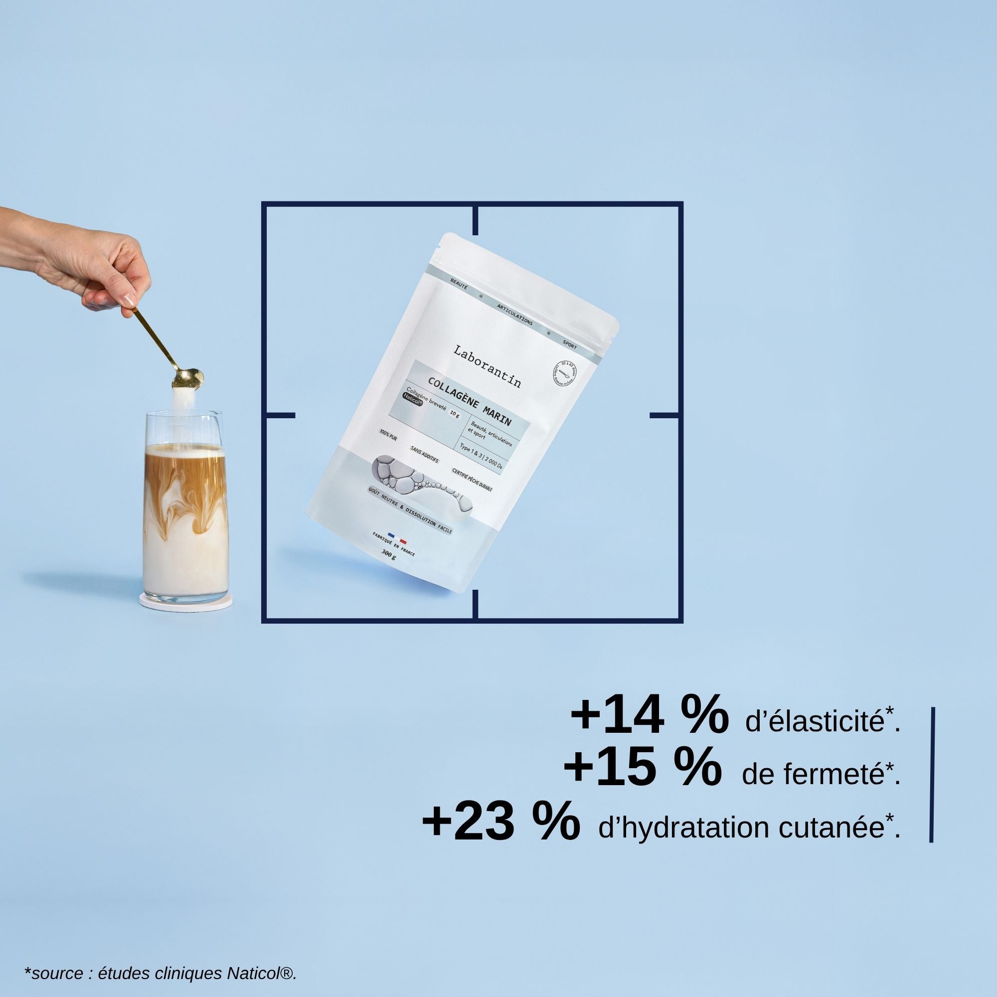 Études cliniques_Collagène en poudre Laborantin