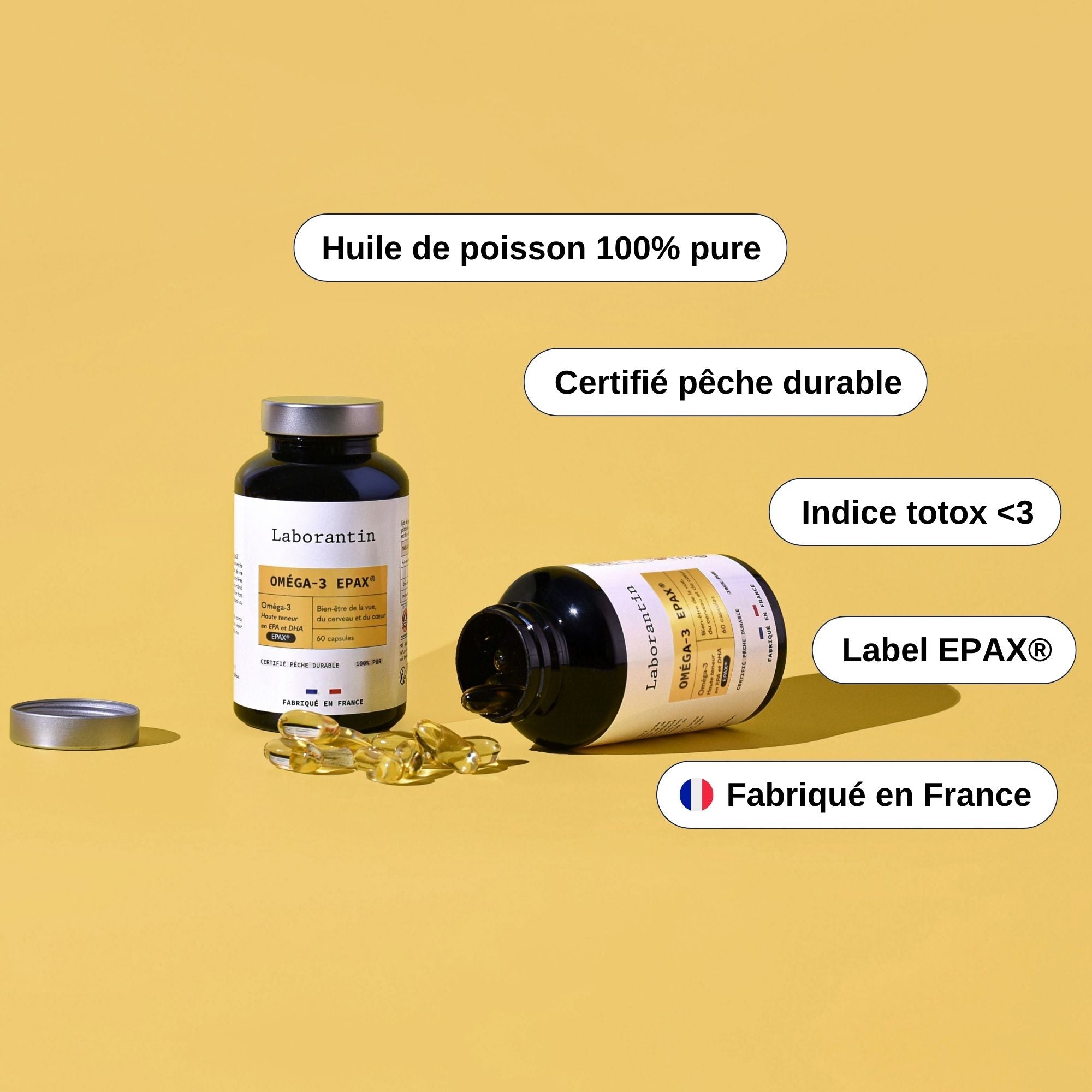 Huile de poisson 100% pure_Laborantin