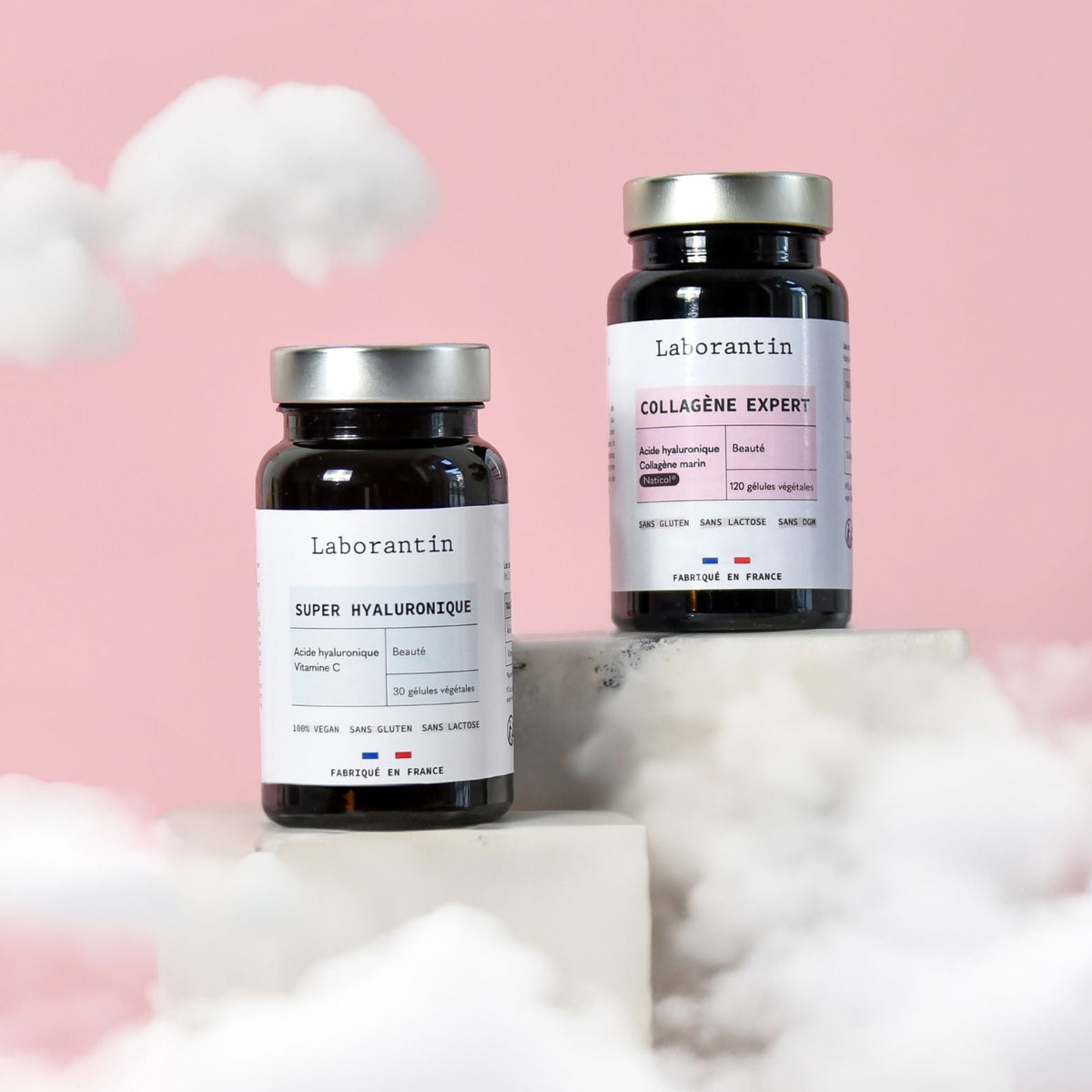 Complément Alimentaire Anti-Âge Acide Hyaluronique + Collagène Marin - 120 Gélules - Bauty