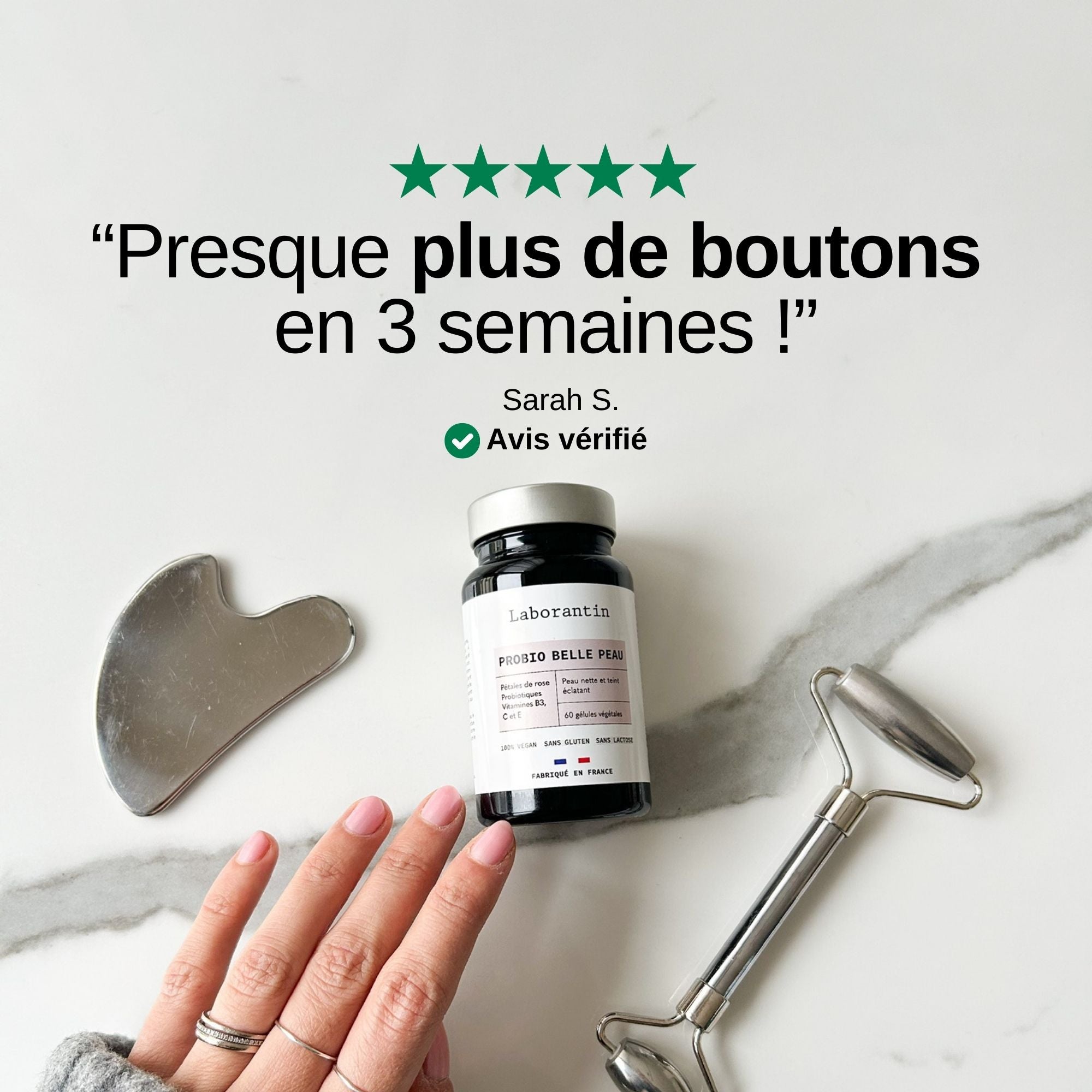 Probiotiques peau nette_Laborantin