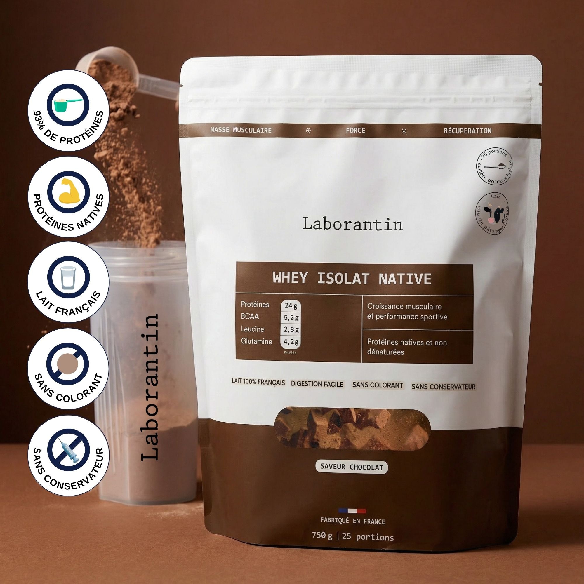 Whey Native Isolat française_Force et Musculation_Laborantin