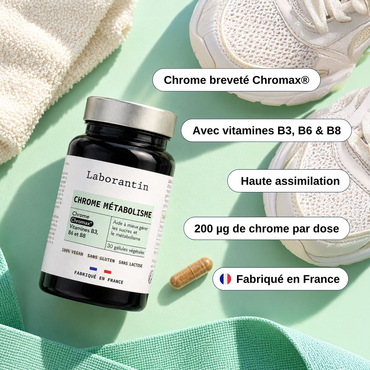 Complément au chrome fabriqué en France_Laborantin