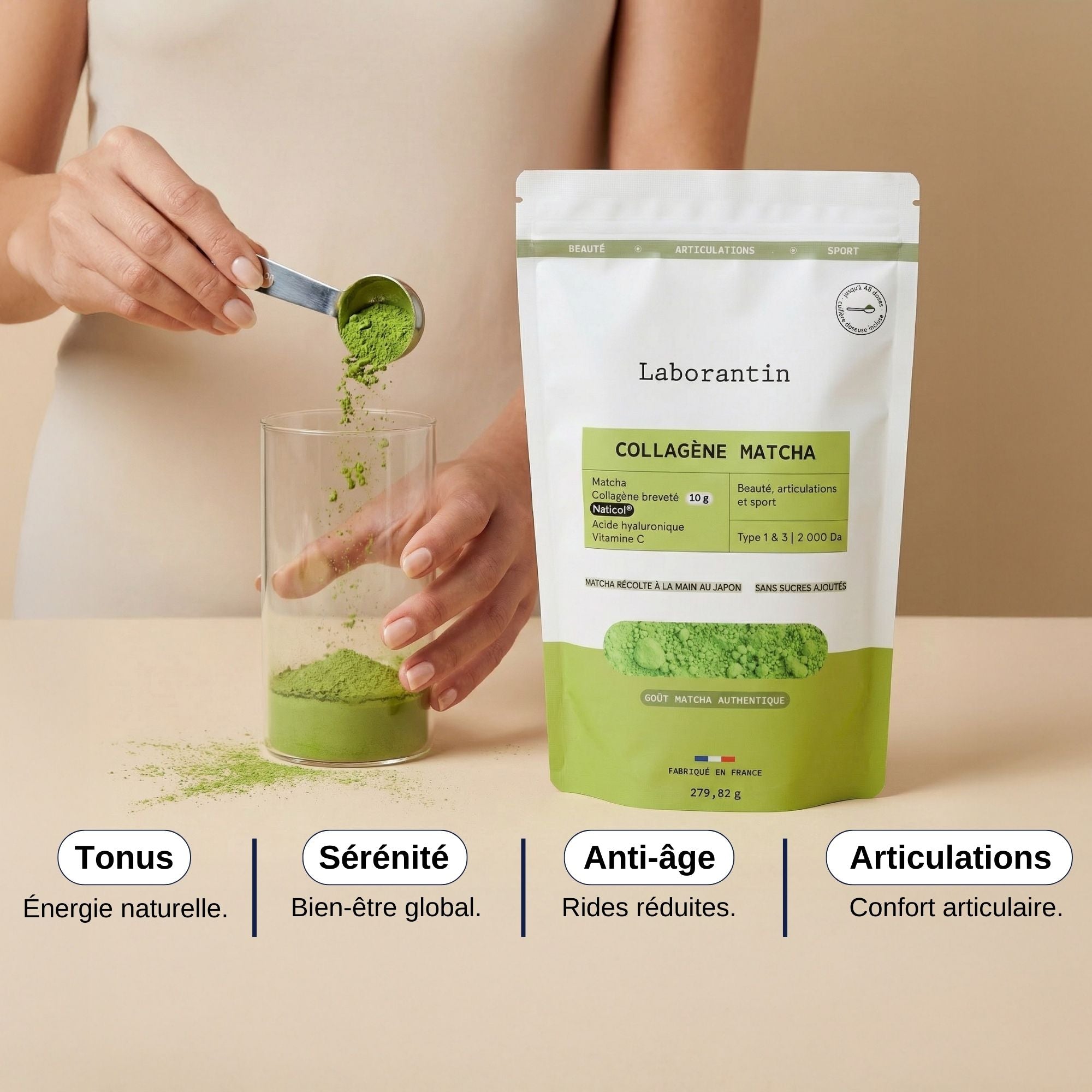 Bienfaits Collagène Matcha_
Laborantin