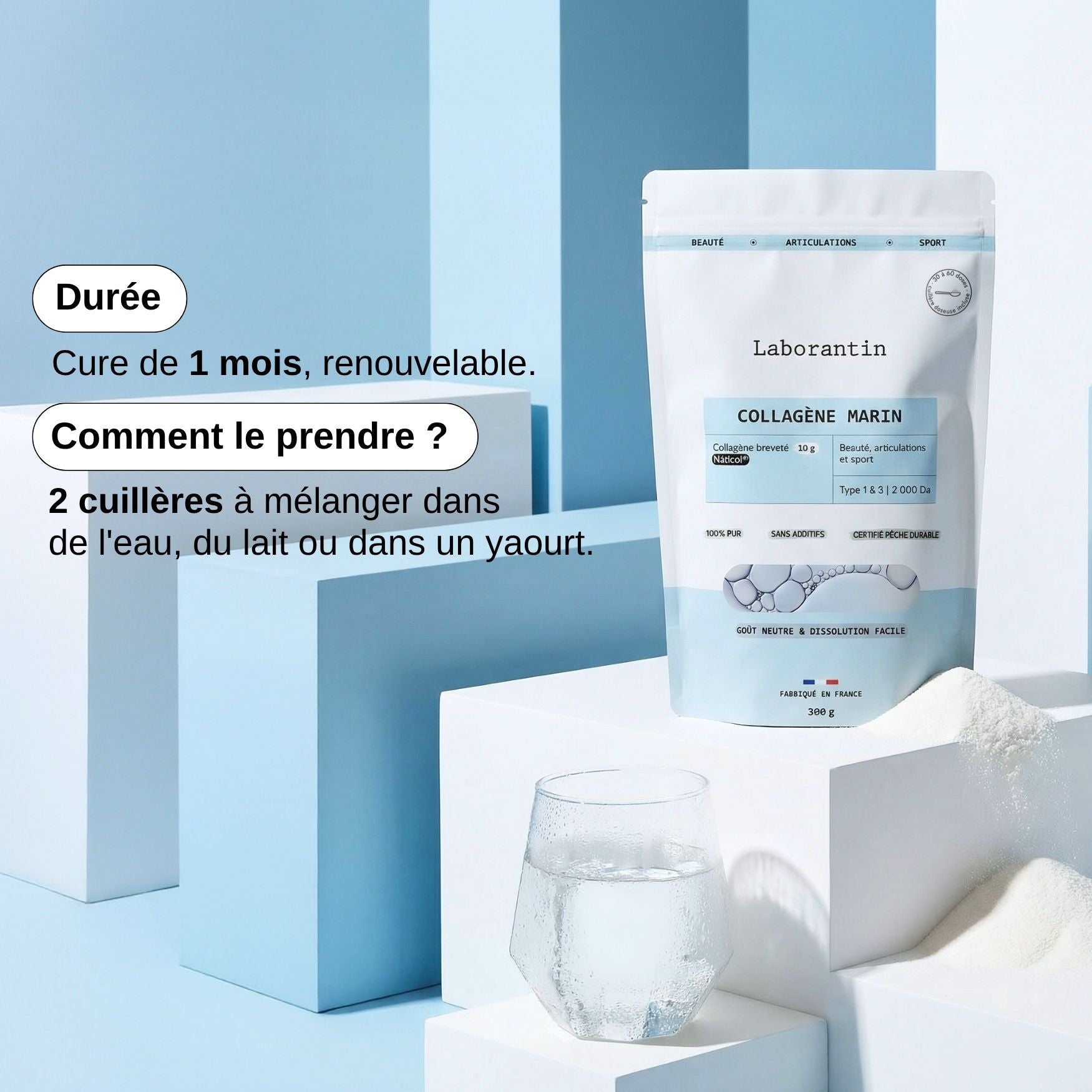 Collagène en poudre 100% pur_Laborantin
