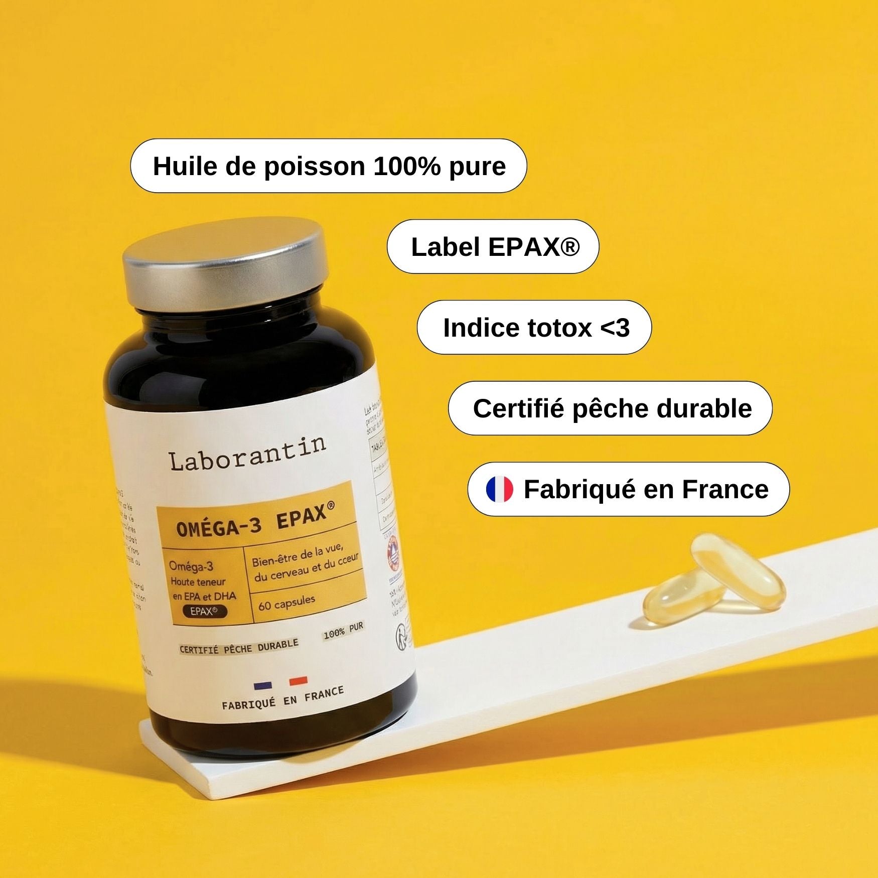 Huile de poisson 100% pure_Laborantin 