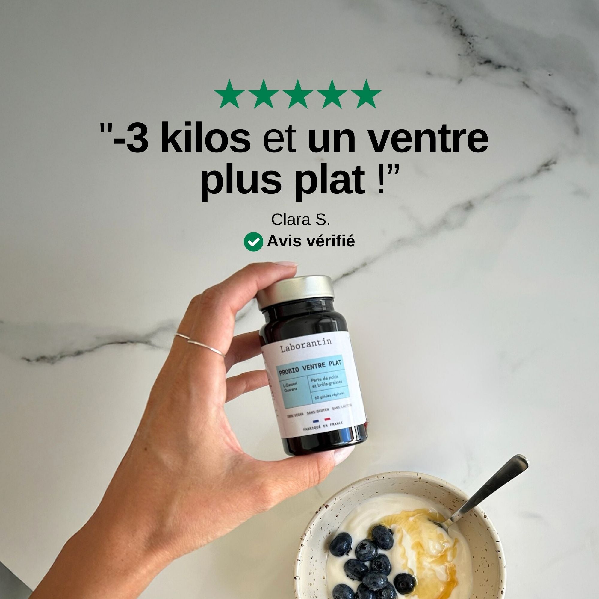 Probiotique ventre dégonflé_Laborantin