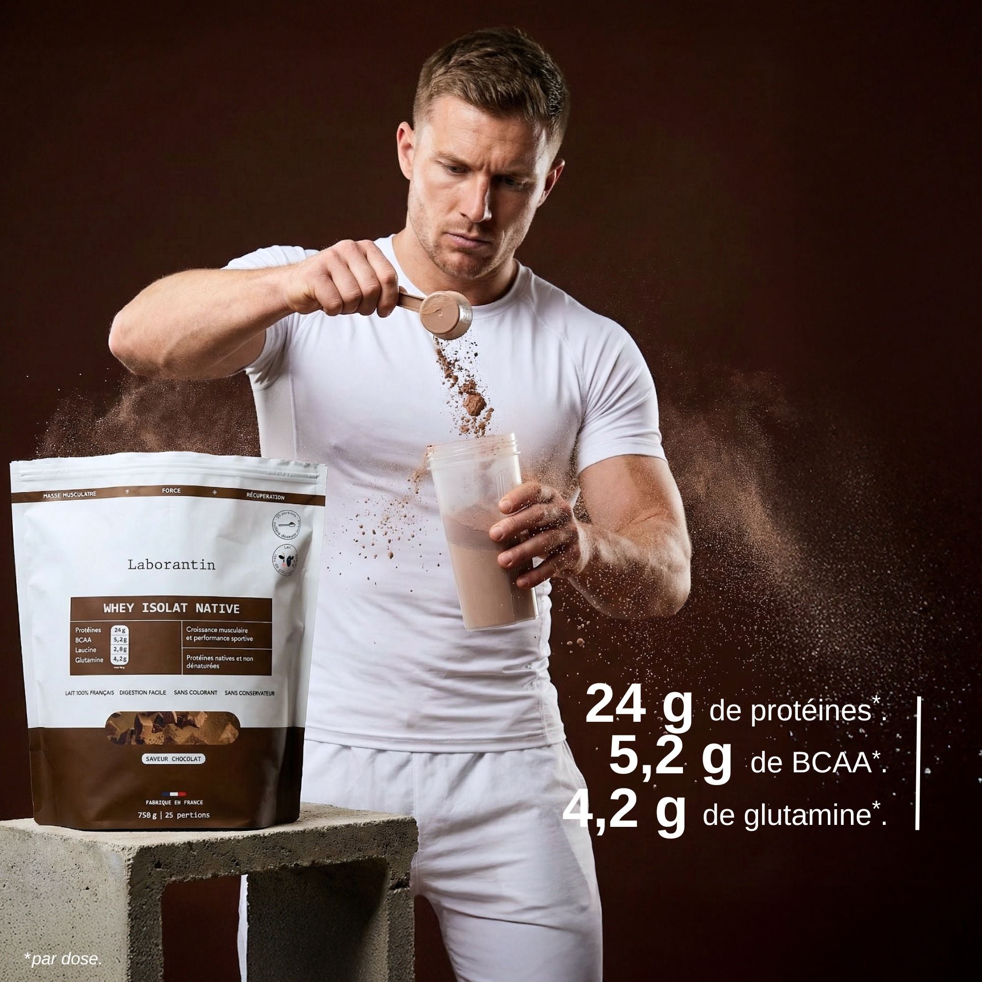 Whey française chocolat_Laborantin